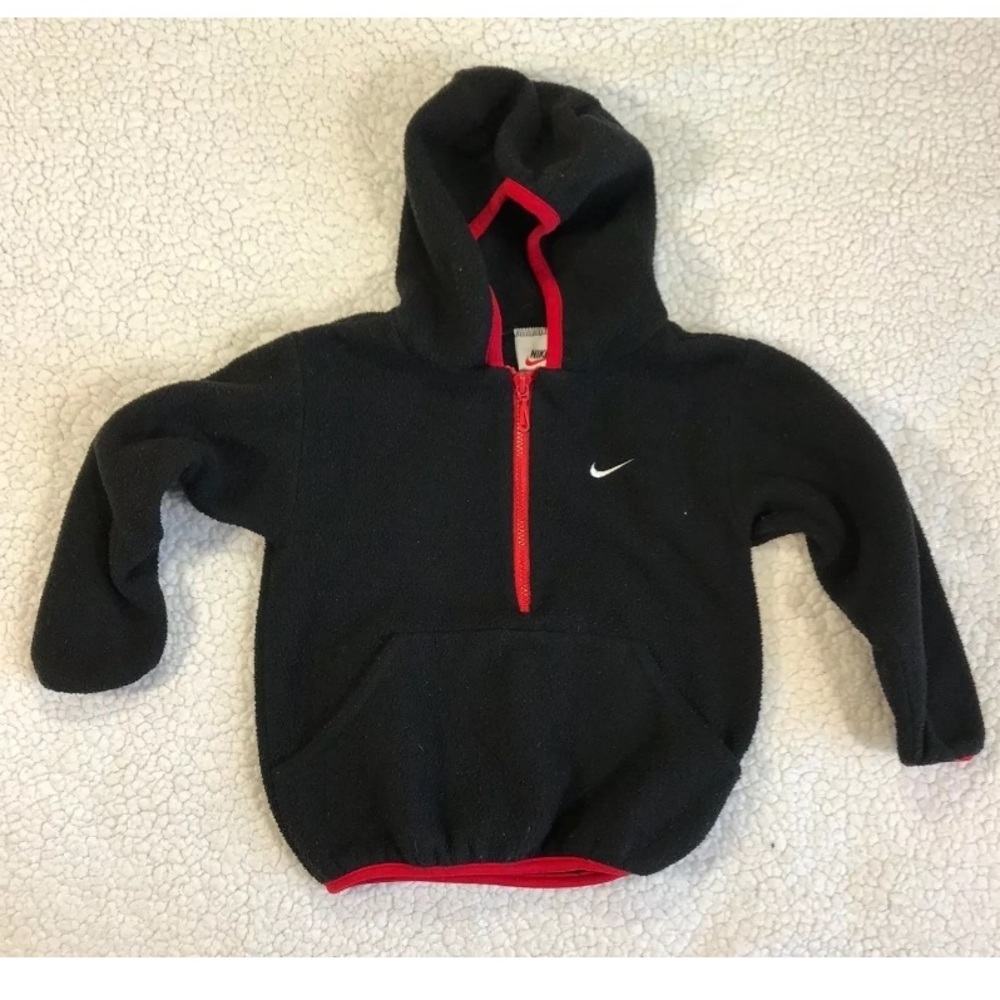 Vintage Nike Toddler Pullover Black Fleece Hoodie